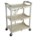 Folding Collapsible Service Cart Regular, 150lb. Capacity, Black