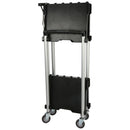 2 Shelfs Folding Collapsible Service Cart XL, 200lb. Capacity