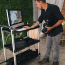 Folding Collapsible Service Cart Regular, 150lb. Capacity, Black